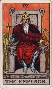 The Emperor card in the regular tarot cards