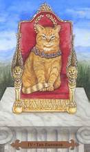 The Emperor card in the Mystical Cats Cards