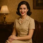 me at 22 in a AI generated retro costume