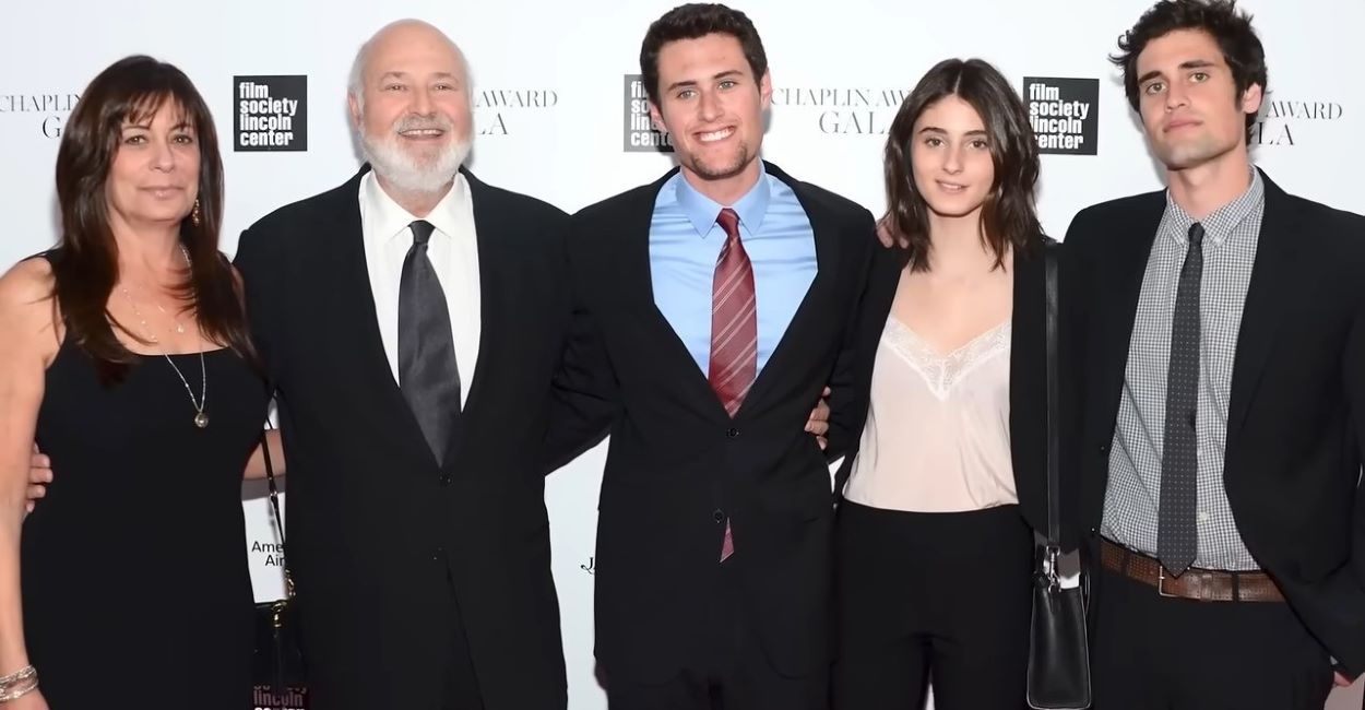 Rob Reiner, his wife Michele, and their kids, Jake, Romy, and Nick